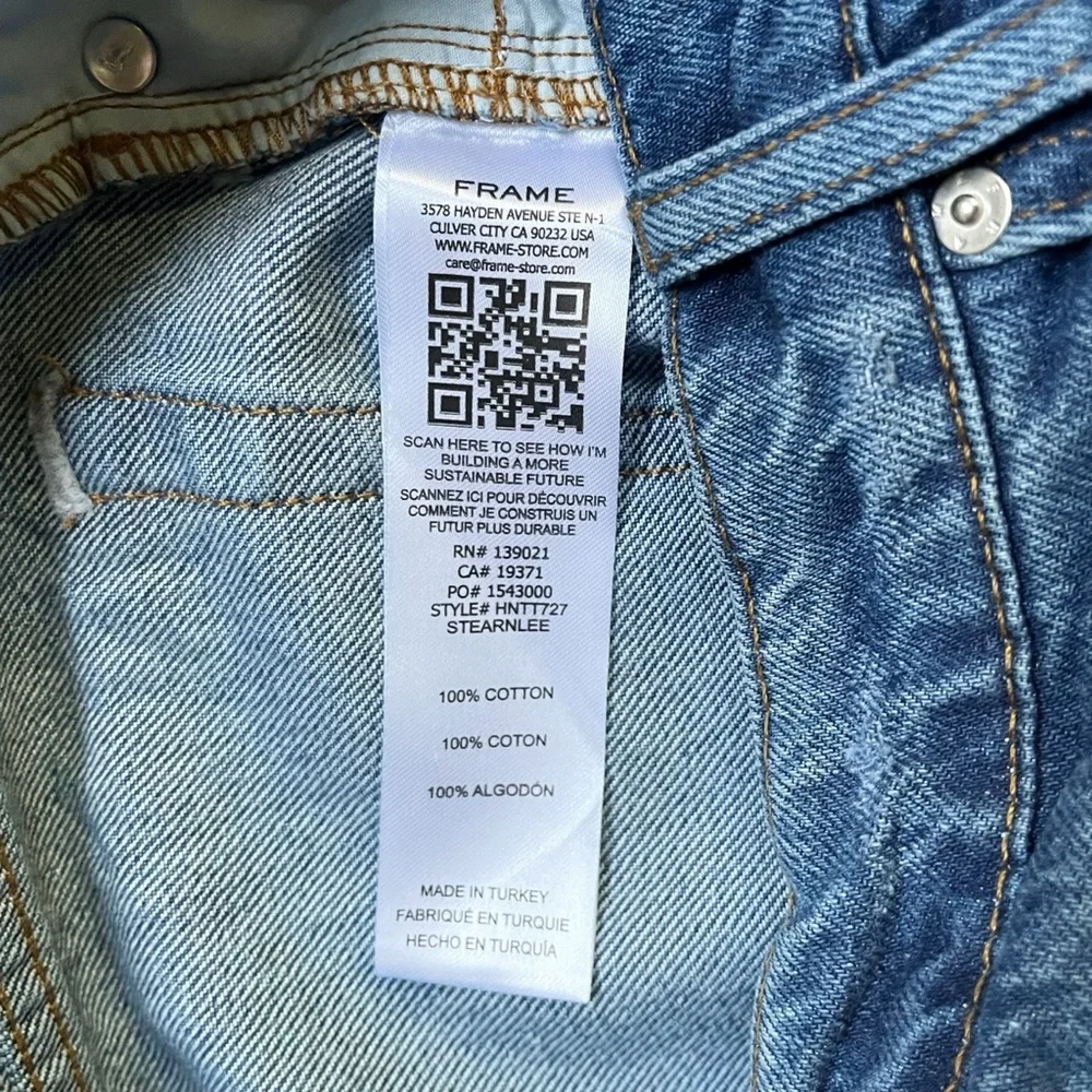 FRAME Le High 'N' Tight Faded High-Rise Tapered Jeans, 28” - Picture 13 of 13